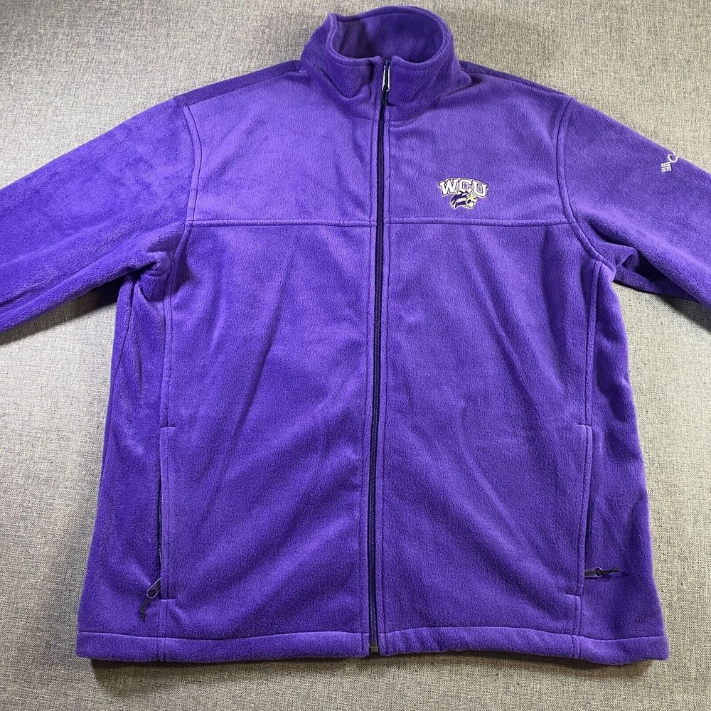 Columbia Western Carolina Catamount Flanker Full Zip Jacket Mens XL Purple